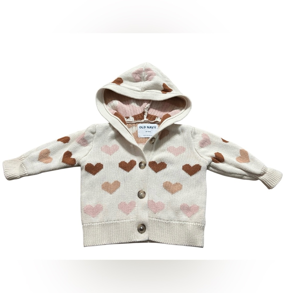 Heart Knit Hooded Sweater